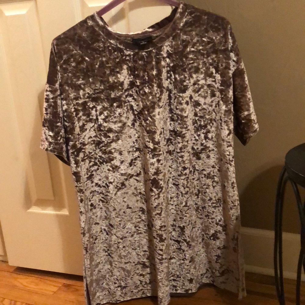 Pink velvet T-shirt